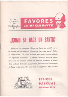 ¿Cómo se hace un santo. Pro beatificación del Hº Garate